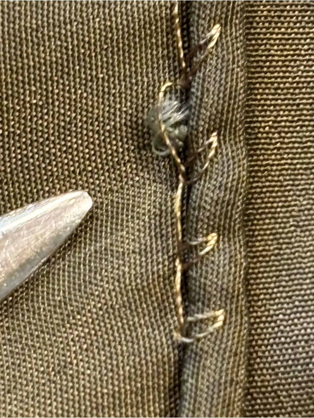 CHANEL Olive Green Scarf with Black and White Logo Panel - Picture 11 of 12